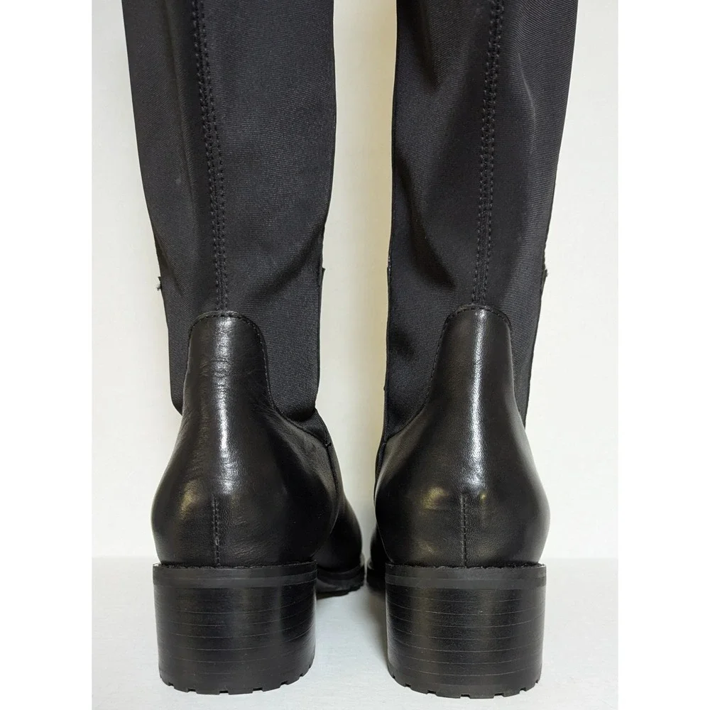 Blondo Womens Sierra Over the Knee Riding Boots 10M Black Leather Waterproof EUC